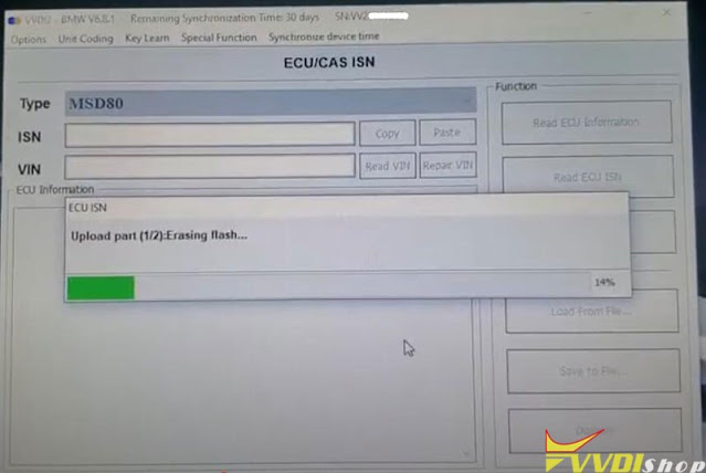 Xhorse VVDI2 Read BMW MSD80 ISN 7