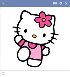Hello Kitty Facebook Emoticon