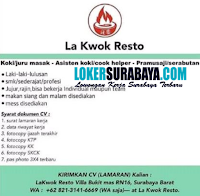 Karir Surabaya di La Kwok Resto Agustus 2020
