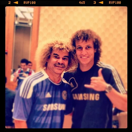 David Luiz meets Carlos Valderrama