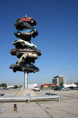 multi cars on poles