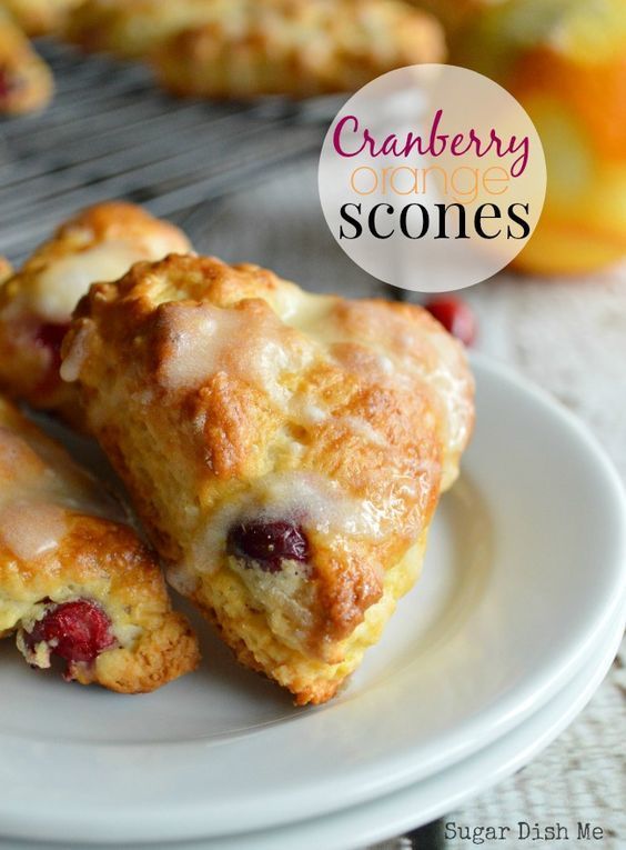 Moist, tender scones with dried cranberries and an orange glaze are the perfect sweet treat for breakfast or tea time.