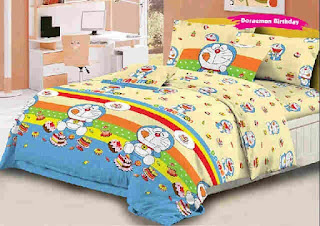 sprei star doraemon birthday