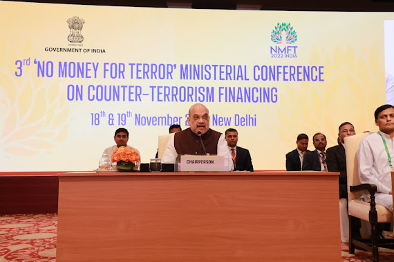 Home Minister Amit Shah chairs first session on ‘Global Trends in Terrorist Financing and Terrorism’ in New Delhi today