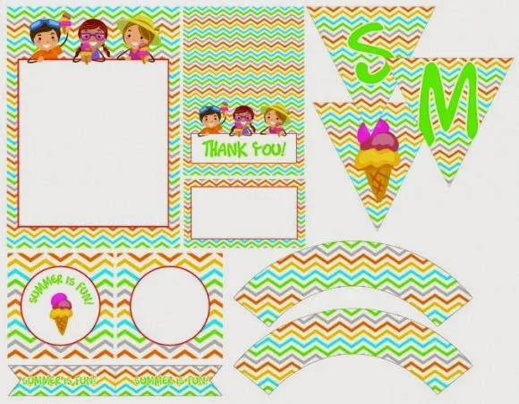 Summer Party: Free Printable Mini Kit.