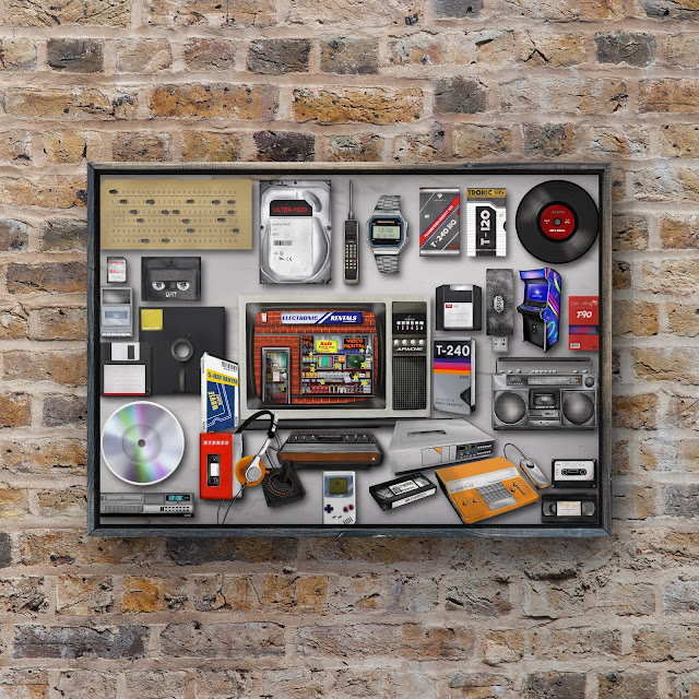 obsolete vintage technology artwork