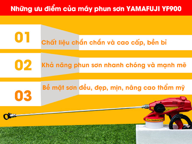 Ưu điểm nổi bật của máy phun sơn chạy điện Yamafuji YF900