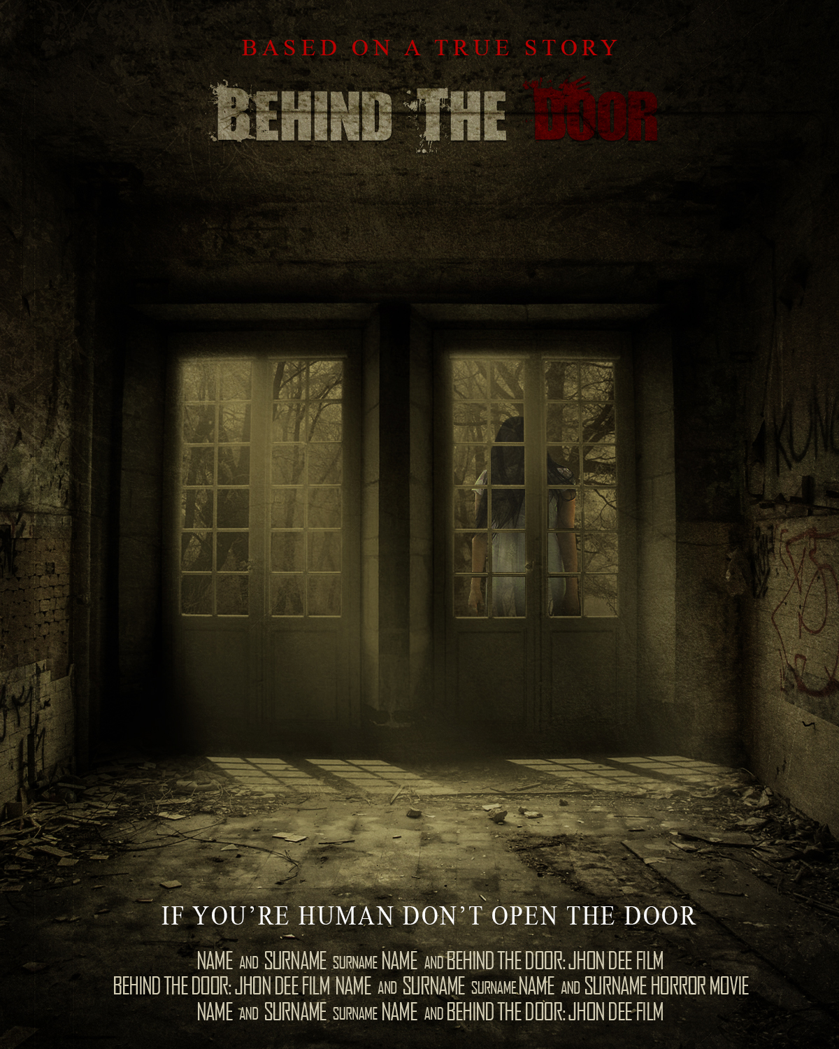 Create a Behind The Door Horror Movie Poster In Photoshop