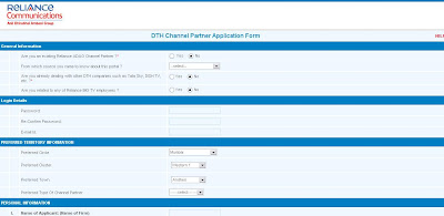 Reliance DTH Partner Form