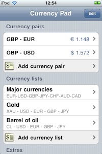 Currency Pad - A simple front menu