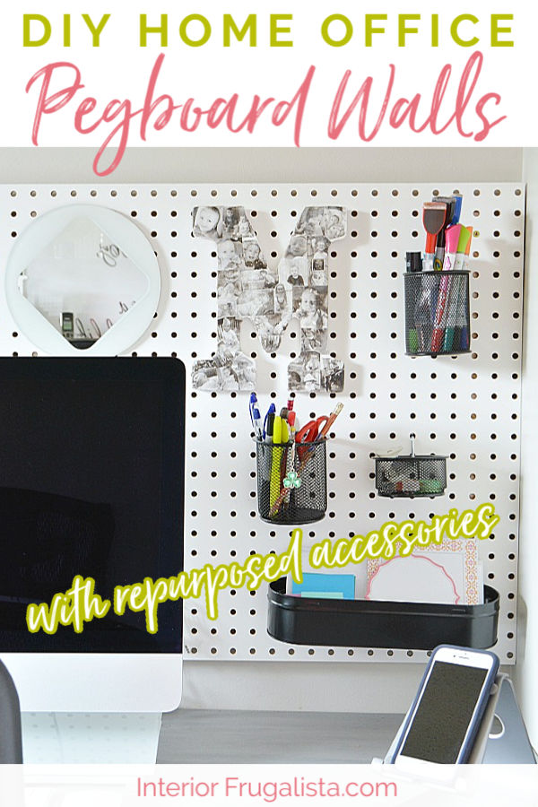 DIY Home Office Pegboard Walls