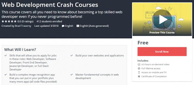 [100% Free] Web Development Crash Courses