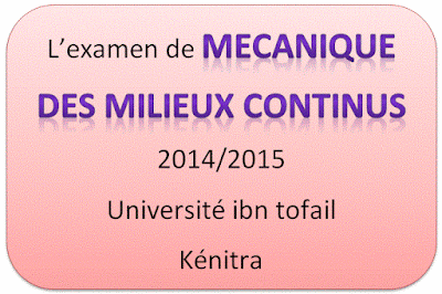 examen de mécanique des milieux continus pdf