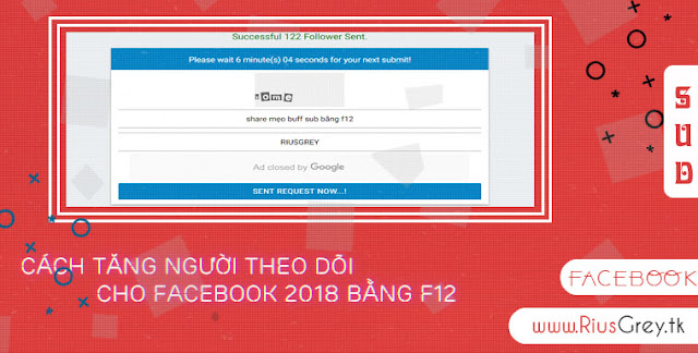 Cách tăng người theo dõi cho facebook 2018 bằng F12 | RIUSGREY