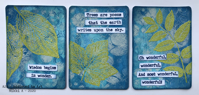 ATCs with PaperArtsy Stamps by Lin Brown and Alison Bomber