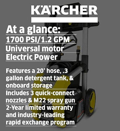 Karcher K1700 1700 PSI 1.2 GPM TruPressure Electric Pressure Washer