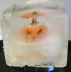 Ice Block Jack O Lantern