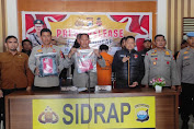 Kapolres Sidrap Pimpin Press Release Kasus Pembunuhan, Begini Kronologisnya