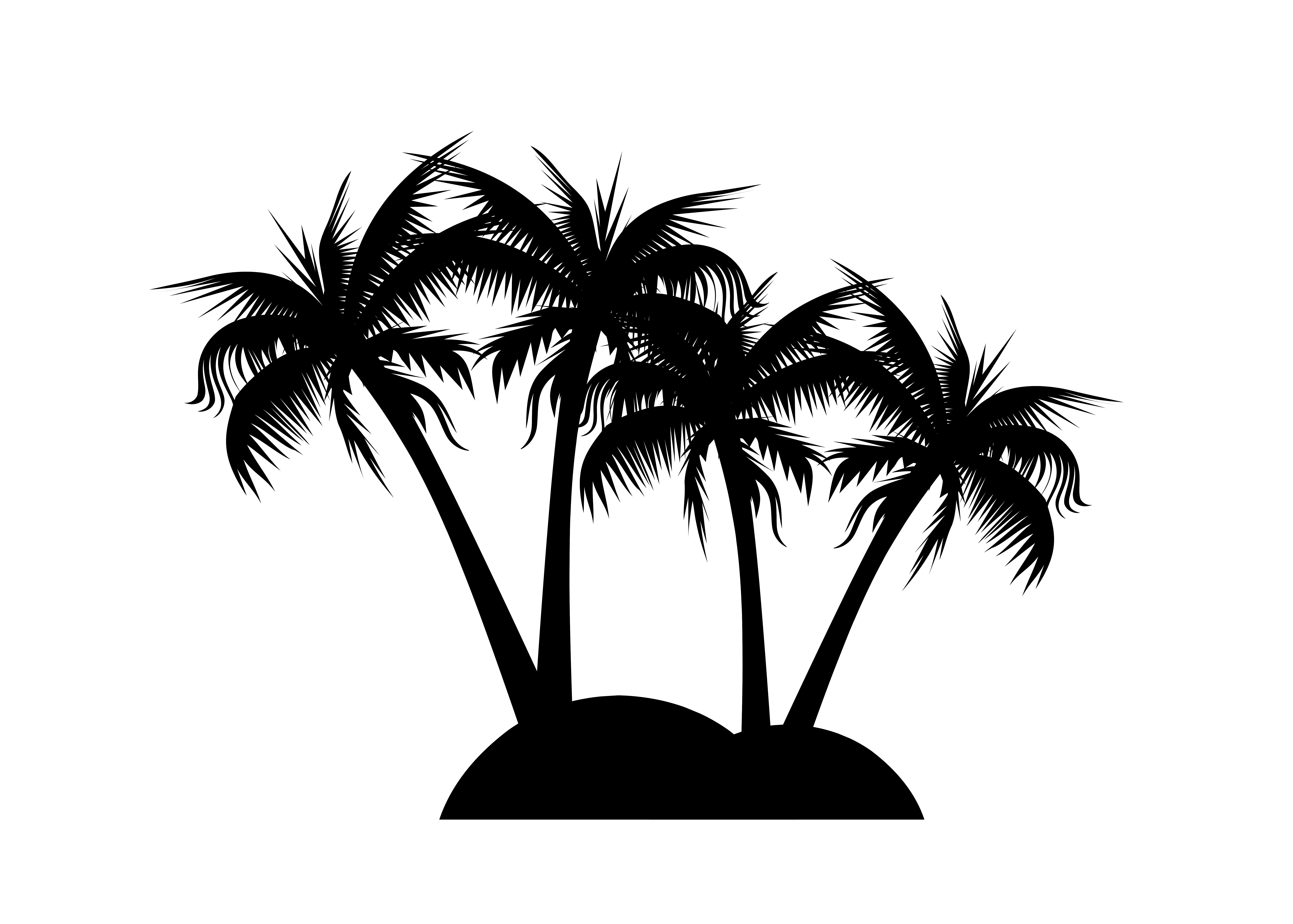 Palm tree silhouette design