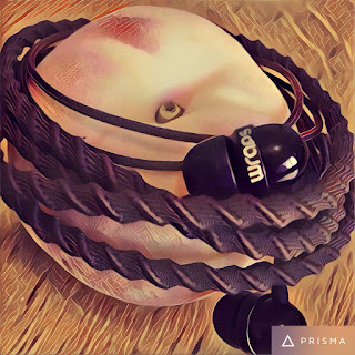 My Wraps wearable headphones round a peach