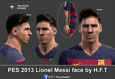 Face Lionel Messi Mas Tattoo 2016 Pes 2013