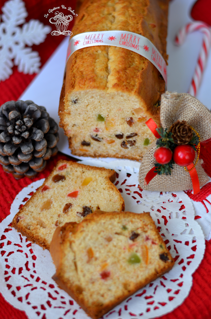 Plum cake de fruta escarchada y pasas al ron