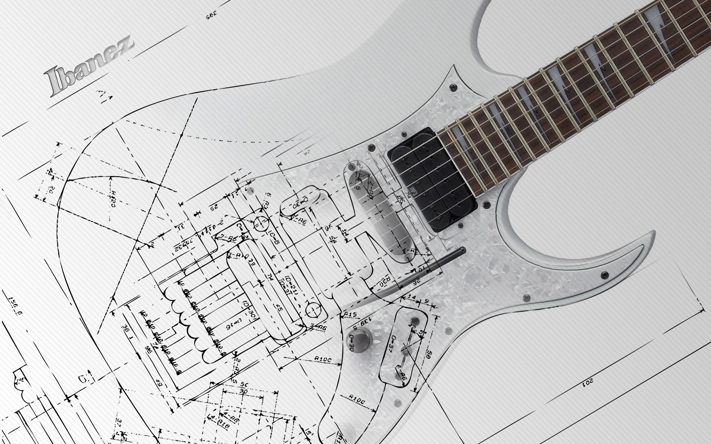 Ibanez Electric Guitar Blueprint