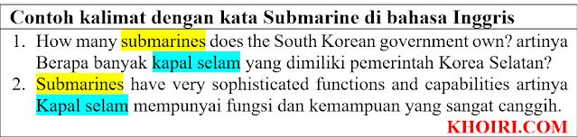 20 Contoh Kalimat Submarine di Bahasa Inggris dan Pengertiannya