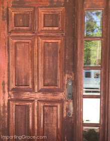 Sometimes things do not work out as we had hoped--like the refinishing of this door that didn't go well! 