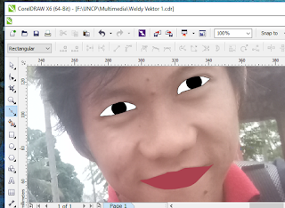 cara membuat wajah transparan kartun coreldraw