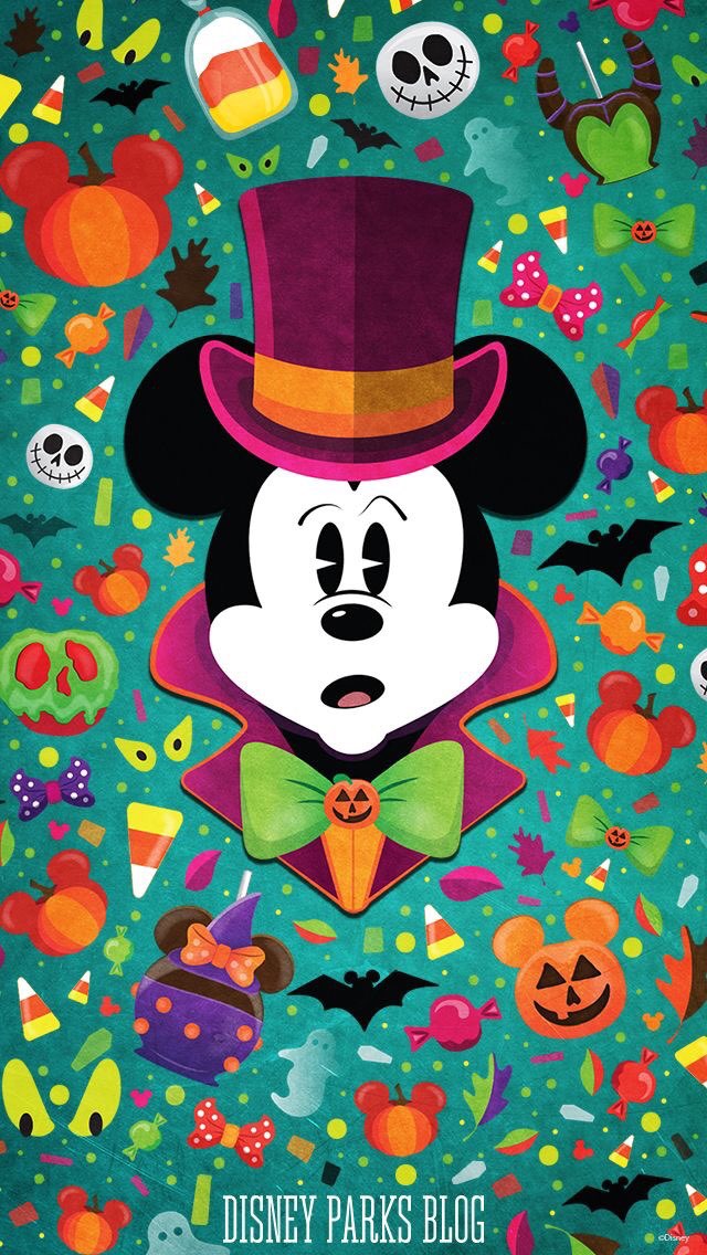 iPhone and Android Wallpapers: Halloween Mickey Mouse Wallpaper for