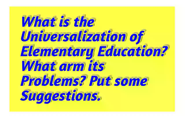 Universalization of Elementary Education in India