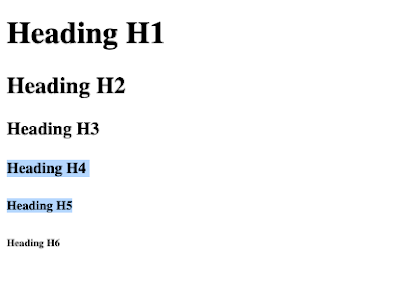 heading tag html