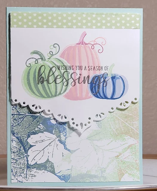 Sunny Studio Stamps: Pretty Pumpkins Autumn Greetings Customer Card by Marla Harris