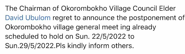 Okorombokho Com. Gen. Meeting 