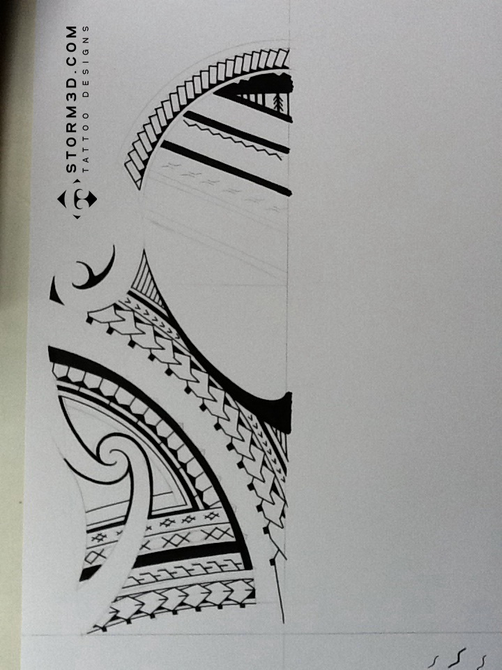 Samoan shoulder tattoo design sketch maori style