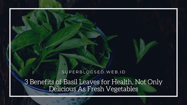 3 Benefits of Basil Leaves for Health, Not Only Delicious As Fresh Vegetables