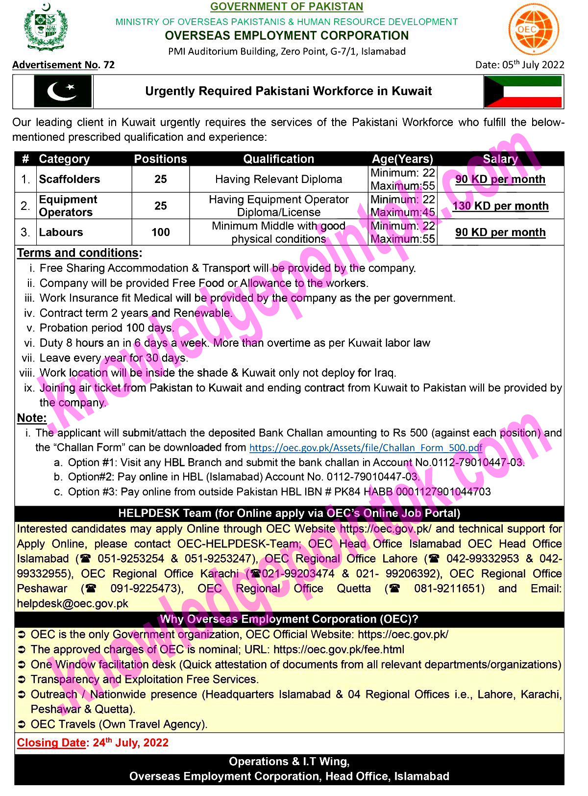 OEC Jobs 2022 in Kuwait – Overseas Employment Corporation OEC Jobs