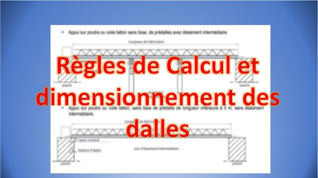 Règles de Calcul et dimensionnement des dalles