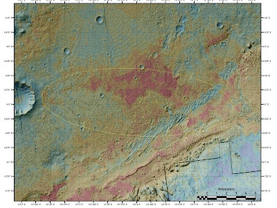 PUNTO DE ATERRIZAJE DE CURIOSITY ROVER EN PLANETA MARTE