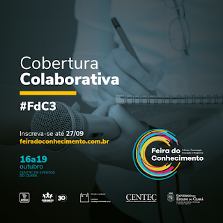 Abertas as inscrições para cobertura colaborativa da Feira do Conhecimento 2019