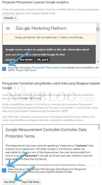 Memasang Google Analytics