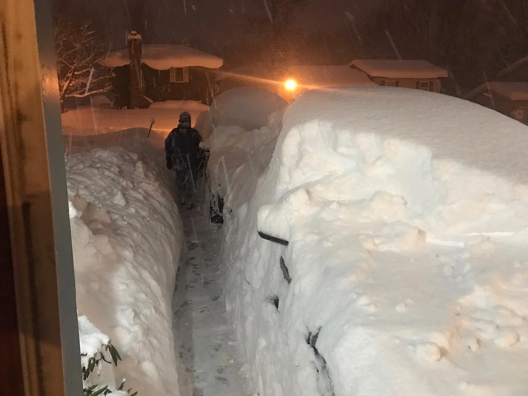 American Pennsylvania fell asleep with snow