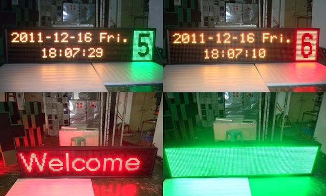 Outdoor Tri color Led Sign, programmable led display