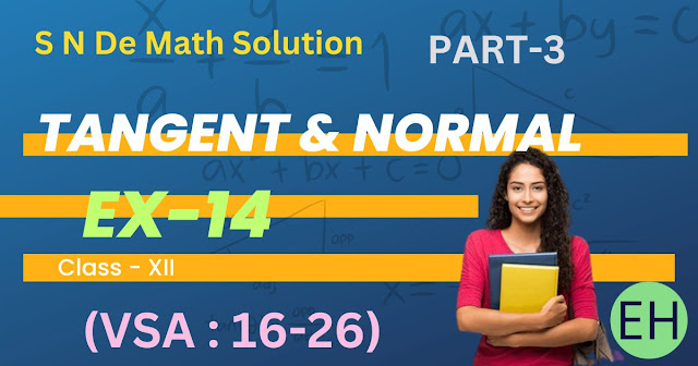 Tangent and Normal | Part-3