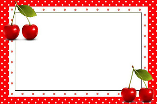 Cherries: Free Printable Invitations, Labels or Cards.