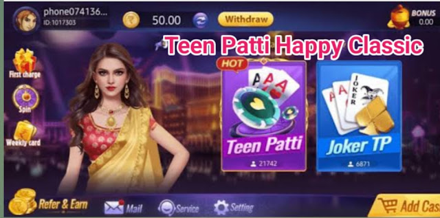 
How many types of games are there in Teen Patti Happy Classic Apk