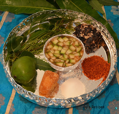 Ugadi Pachidi, ugadi prasad, mix of 6 taste