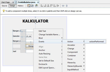 Membuat Kalkulator Sederhana Menggunakan Java