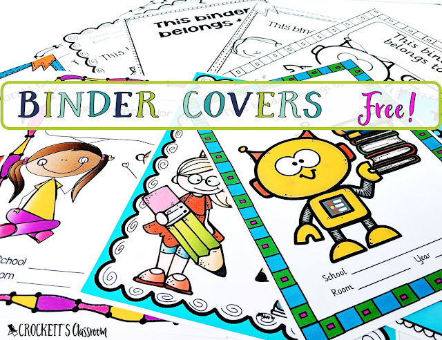  Set of binder covers, both color and bw.